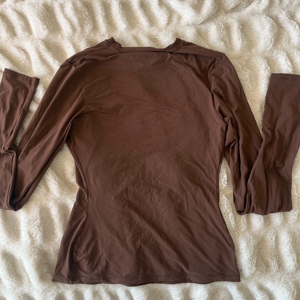 Skims Long Sleeve T-shirt Cocoa